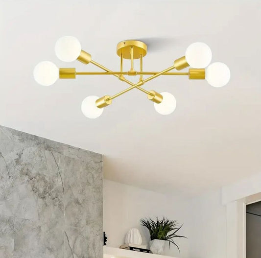 Aplique de techo con 6 lámparas